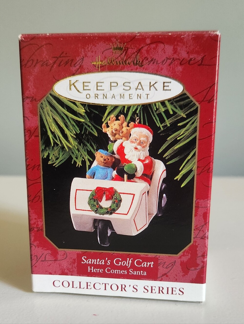 Hallmark Keepsake Ornament - Santa's Golf Cart (Red, White, Green)